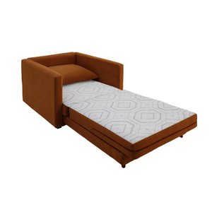 Poltrona Sofá Cama Solteiro 85cm Trento Terracota Estofama
