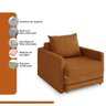 Poltrona Sofá Cama Solteiro 85cm Trento Terracota Estofama - 7