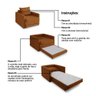 Poltrona Sofá Cama Solteiro 85cm Trento Terracota Estofama - 6