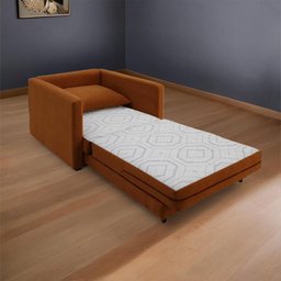 Poltrona Sofá Cama Solteiro 85cm Trento Terracota Estofama - 3