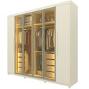 Ver imagem 4 de Guarda Roupa Casal Cumaru 6 Portas com 4 Portas Reflecta com LED e Pés Yescasa