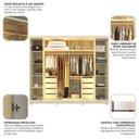 Ver imagem 6 de Guarda Roupa Casal Cumaru 6 Portas com 4 Portas Reflecta com LED e Pés Yescasa