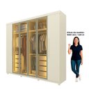 Ver imagem 5 de Guarda Roupa Casal Cumaru 6 Portas com 4 Portas Reflecta com LED e Pés Yescasa
