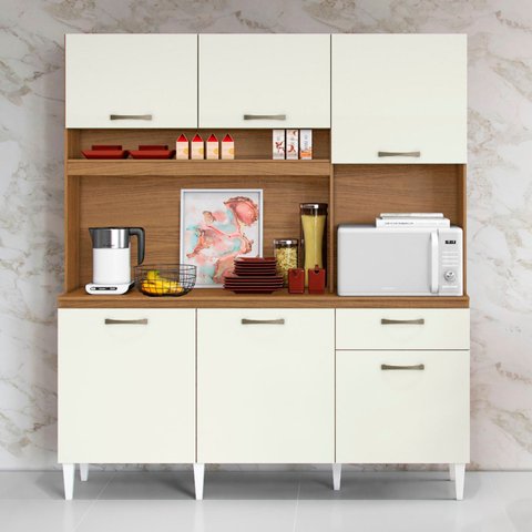 Armário de Cozinha Compacta 160cm Sovira Atacama/off A15 - Mpozenato