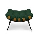 Ver imagem 6 de Kit Poltrona Costela com Puff para Sala Veludo Verde