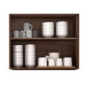 Ver imagem 3 de Armário Aéreo 80cm 2 Portas Salvador Chocolate/off White