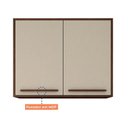 Ver imagem 5 de Armário Aéreo 80cm 2 Portas Salvador Chocolate/off White