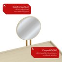 Ver imagem 6 de Mesa 2 Gavetas Espelho 110cm Sync Mostarda/Oasis Kappesberg