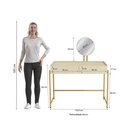 Ver imagem 4 de Mesa 2 Gavetas Espelho 110cm Sync Mostarda/Oasis Kappesberg
