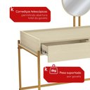 Ver imagem 5 de Mesa 2 Gavetas Espelho 110cm Sync Mostarda/Oasis Kappesberg