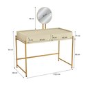 Ver imagem 3 de Mesa 2 Gavetas Espelho 110cm Sync Mostarda/Oasis Kappesberg