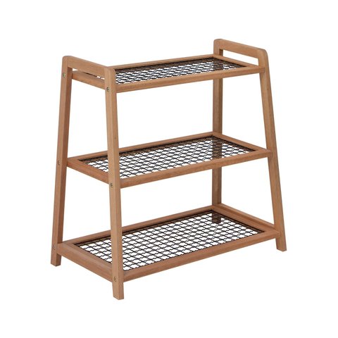 Floreira Baixa Garden Tela Metal Natural/Preto