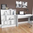 Ver imagem 2 de Mesa e Estante para Escritorio Gamer B28 Branco Novam