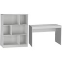 Ver imagem 1 de Mesa e Estante para Escritorio Gamer B28 Branco Novam
