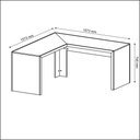 Ver imagem 7 de Escrivaninha/Mesa Escritório de Canto Multimóveis CR25024 Branca