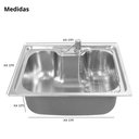 Ver imagem 3 de Cuba Cozinha Gourmet Inox com Acessórios 50x40 Cm Cor Prata