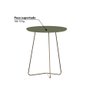 Mesa Lateral Industrial Gávea com 70 cm - Verde Musgo/Dourado - 3