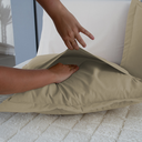 Ver imagem 4 de Kit Colcha Cobre Leito Matelado Dupla Face Casal Padrão 3 Pçs Sherpa Pele de Carneiro 180 Fios Cáqui
