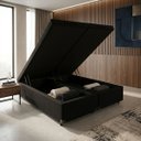 Ver imagem 1 de Base Cama Box Baú Premium Revestida em Linho King com Acabamento Matelassê e Pistão a Gás:Preto