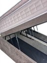 Ver imagem 2 de Base Cama Box Baú Premium Revestida em Linho King com Acabamento Matelassê e Pistão a Gás:Preto