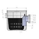 Ver imagem 3 de Caixa Sifonada 250x250x75/100 Quadrada C/ Tampa e Cesto Herc