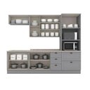 Ver imagem 6 de Kit de Cozinha Modulada 7 Peças Americana (2 Aéreos. 2 Balcões, 1 Paneleiro, 2 Complementos)
