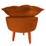 Puff Pétala Moderno Veludo Terracota - 4