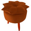 Ver imagem 1 de Puff Pétala Moderno Veludo Terracota
