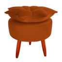 Ver imagem 3 de Puff Pétala Moderno Veludo Terracota