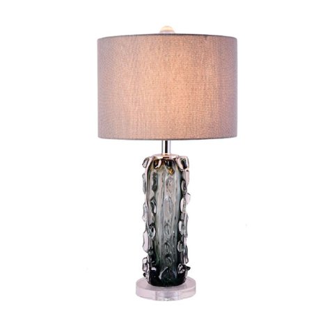 Abajur Clássico Tacio em Cristal Ideal para Quarto, Sala e Escritorio - 67x38cm