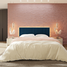 Cabeceira Estofada Cama Casal King Size Led Moderna 200 Cm:veludo Azul Marinho - 5