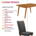 Ver imagem 7 de Mesa de Jantar Copper 120cm Tampo MDF Laminado Canto Copo com 4 Cadeiras Lisa