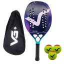 Ver imagem 1 de Kit com Raquete de Beach Tennis Shine 12 K Carbon com 3 Bolas e Bolsa de Transporte VG Plus