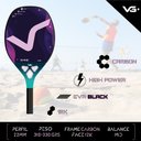 Ver mais imagens de Kit com Raquete de Beach Tennis Shine 12 K Carbon com 3 Bolas e Bolsa de Transporte VG Plus