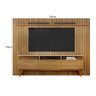 Rack Bancada São Paulo com Painel Curitiba Cinamomo/off White para Tv até 75” - Valdemóveis - 4