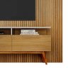 Rack Bancada São Paulo com Painel Curitiba Cinamomo/off White para Tv até 75” - Valdemóveis - 3