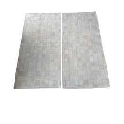 Tapete de Couro Par Beira Cama Branco 1,00 X 0,50 M - 1