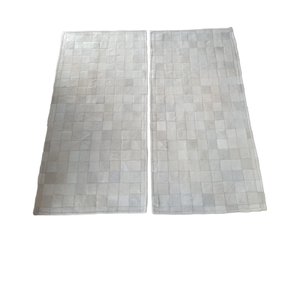 Tapete de Couro Par Beira Cama Branco 1,00 X 0,50 M