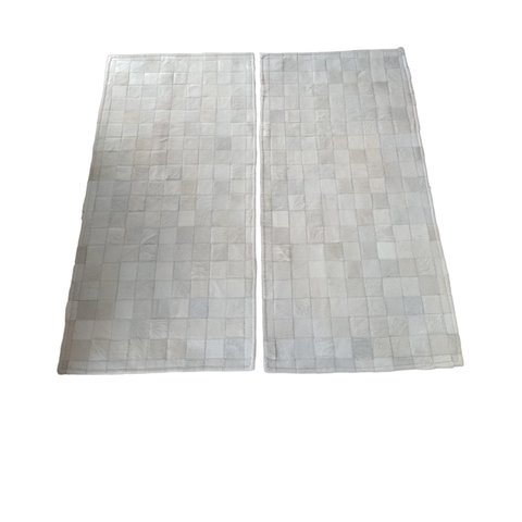 Tapete de Couro Par Beira Cama Branco 1,00 X 0,50 M