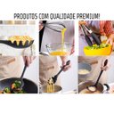Ver imagem 4 de Kit Utensilios Cozinha Silicone Jogo 14 Peças Inox Colheres