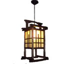 Ver imagem 1 de Lustre Oriental Luminária Estilo Japonês Rustico Artesanal Sala Quarto Restaurante Hotel Pousada