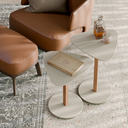 Ver imagem 5 de Mesa Mesinha Centro Lateral Organica 2 Un Mdf Madeira Novas:gianduia