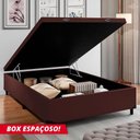 Ver imagem 2 de Cama Box Com Baú Casal 1,38M Marrom Marrom