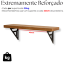 Ver imagem 3 de 4 Suportes de Parede Mãos Francesa para Prateleira Aço Triangular Moderno Decoração Organização