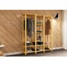 Conjunto Closet De Madeira Aberto E Cabideiro Triplo Para Área De Serviço Com Varão - 3