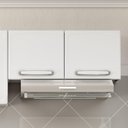 Ver imagem 2 de Armário Aéreo de Aço com 2 Portas Branco Bella - Bertolini