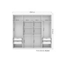 Ver imagem 3 de Cama Box Casal + Colchão Scotland Herval + Guarda Roupa Master Vip 8.4 Branco