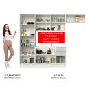 Ver imagem 6 de Armário de Cozinha Compacta 100% MDF 260cm Portas Branco Brilho Acordes Madesa 02