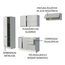 Ver imagem 5 de Armário de Cozinha Compacta 100% MDF 260cm Portas Branco Brilho Acordes Madesa 02