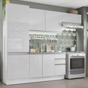 Ver imagem 1 de Armário de Cozinha Compacta 100% MDF 260cm Portas Branco Brilho Acordes Madesa 02